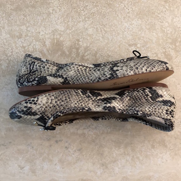 New ‘Sam Edelman’ | ‘Felicia’ Snake Print Leather Ballet Flat - Picture 7 of 12